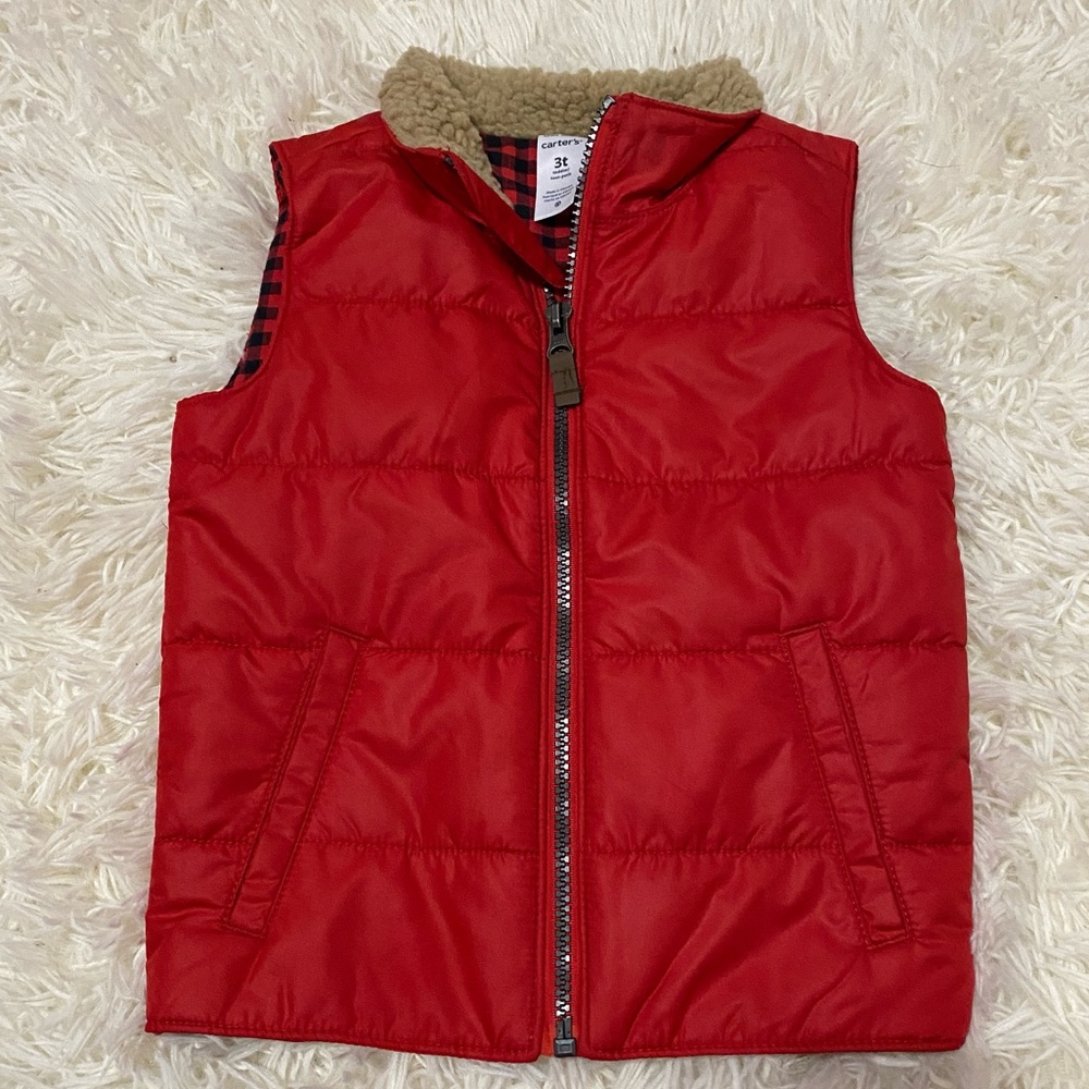 Carters, red puffer Vest